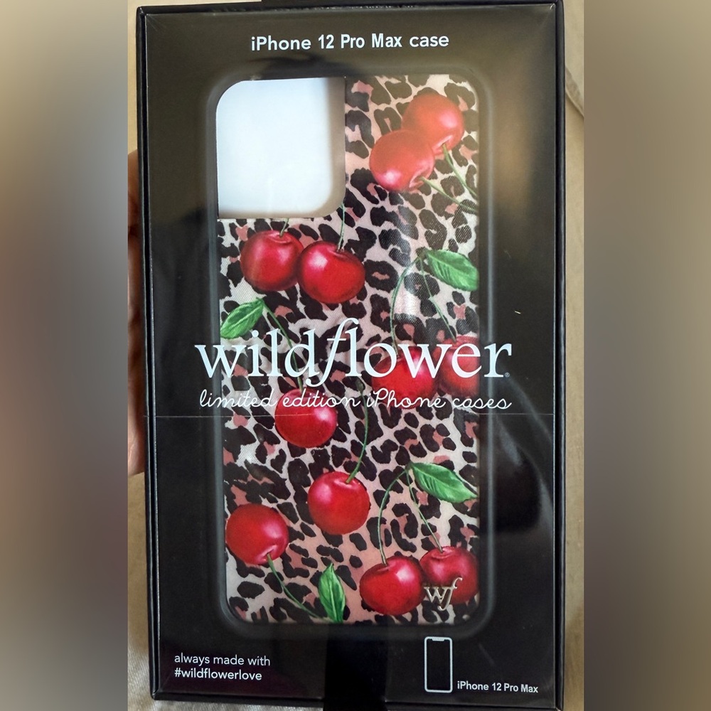 Wildflower Cherry Leopard iPhone Case - Red and Black